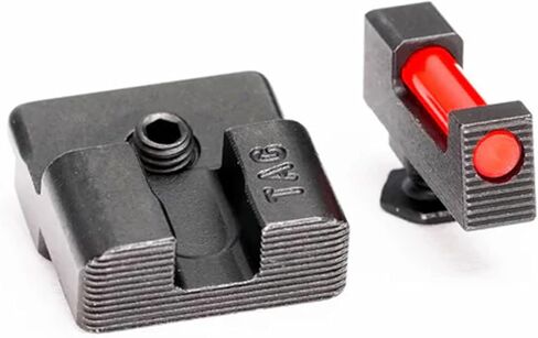 TAG PRECISION Optics Ready Fiber Front & Plain Rear Gun Sights Compatible with Glock Slim Pistols 42, 43, 43X, 48 | Shooting Accessories with Durable Design & Custom Fiber Options in Kuwait