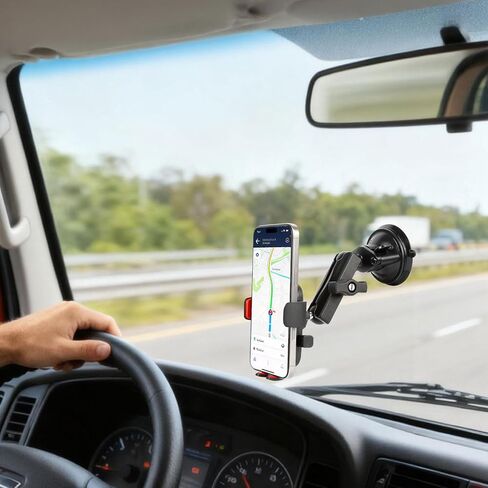 xik 1" Ball Suction Cup Base Mount with 3.54" Double Socket Arm for Phone Tablet Action Camera Holder Mount, 3.5" Large Suction Cup Base for Windshield, Fits RAM B Size Mounts (with 3.54" Arm) in Kuwait