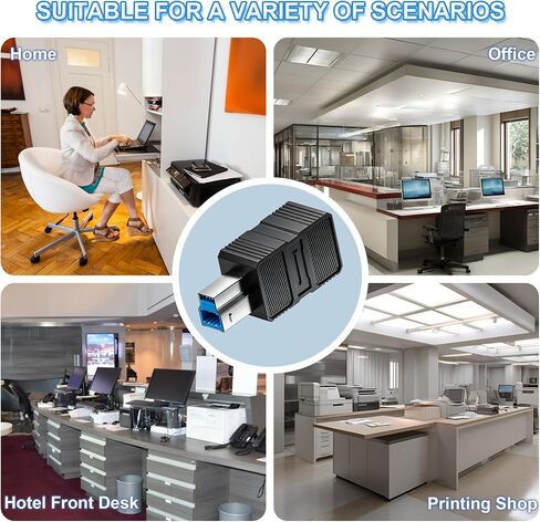 USB 3.0 A to B Adapter 2Pack, 5Gbps USB3.0 Type B Male to USB 3.0 Type A Female Printer Data Adapter, USB-B 3.0 to USB-A Converter for Printer Scanner Hard Drive MIDI Controller in Kuwait