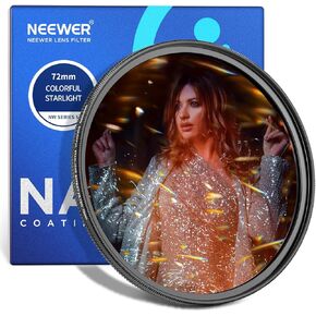 مرشح عدسة الكاميرا المصقول بضوء النجوم الملون مقاس 72 مم من NEEWER، مرشح المؤثرات الخاصة مع توهج بصري مشوه، مرشح عدسة نجمي لامع، مرشح عدسة موشور التصوير الفوتوغرافي، ملحق عدسة الكاميرا in Kuwait