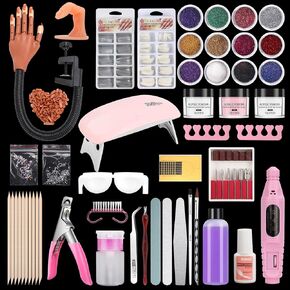 Practice Hand for Acrylic Nails, Fake Maniquin Training Hand for Nail Practice, Nail Practice Hand with Acrylic Nail Powder and Liquid Set, Nail Kit Set Professional Acrylic with Manincure Hand in Saudi Arabia
