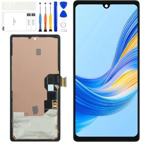 شاشة TFT LCD مقاس 6.1 بوصة لـ Google Pixel 6A GX7AS، GB62Z، G1AZG، GB17L أجزاء إصلاح تجميع LCD تعمل باللمس باللون الأسود بدون إطار - لا توجد وظيفة بصمة الإصبع in Kuwait