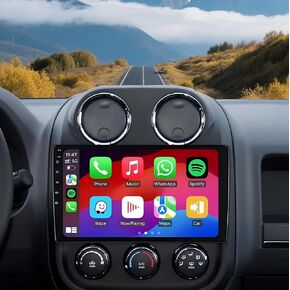 [4+64G] Car Radio for Jeep Patriot 2009 2010 2011 2012 2013 2014 2015 2016 2017 with Wireless Carplay Android Auto Bluetooth Touchscreen Stereo GPS/SWC/FM/ in Saudi Arabia