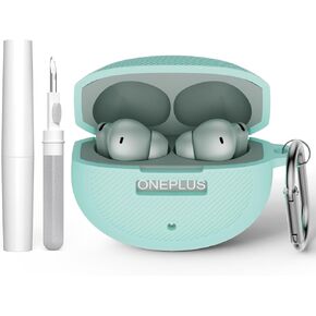 حافظة لهاتف OnePlus Buds 4 مع حلقة تسلق وقلم تنظيف، غطاء واقٍ من السيليكون الناعم مقاوم للصدمات ومضاد للخدش للسفر المحمول، متوافق فقط مع OnePlus Buds 4 (أخضر زيتوني) in Kuwait