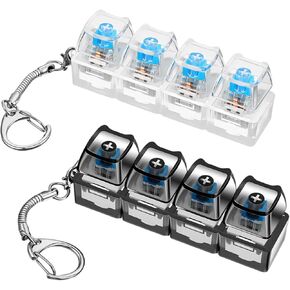 2Pcs Keyboard Fidget Toy, Keyboard Fidget Keychain 4-in-1 Keyboards Decompression Button Finger Clicker Toy, Sensory Fun Toys Button Stress Relief Fidgets Gift to Relieve Stress and Pass Time for Adul in Kuwait
