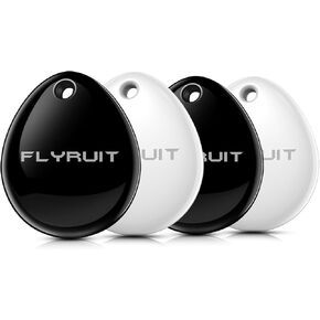 Air Tracker Tags-4 Pack (iOS Only), Apple Find My Certified Luggage Tracker Tags for iPhone, Smart Bluetooth Tracking and Key Finder Items Locator Compatible with Wallet, Backpack, Car (Black&White) in Kuwait