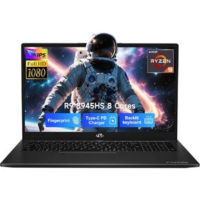NIMO 17.3 Gaming-Laptop Ryzen 9 8945HS (Beat i9-13900H, Up to 5.2GHz) 64GB RAM, 1TB SSD, Radeon 780M, PD 100W Type-C AI-Enhanced for Copilot VR Ready, Backlit Keyboard, Fingerprint, 75W Battery in Kuwait
