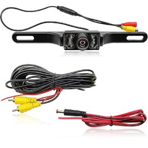 Universal 8 HD LED License Plate Backup Camera 170° Wide Angle Waterproof and Dustproof Reverse Rear View Camera with Night Vision for Trucks SUVs RVs Pickups and Cars in Kuwait