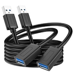 Vanjua 2 Pack USB Extension Cable-3.3FT, USB 3.0 Extension Cable, Male to Female Cord High Data Transfer Compatible with Webcam,USBKeyboard,Flash Drive,Hard Drive,Printer,Camera and More in Kuwait