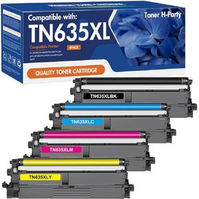 TN635XL TN635 Toner Cartridge Set MFC-L8930CDW Compatible for Brother TN635XXL TN 635XL 635 TN-635XL TN-635 for MFC-L8730CDW HL-L8570CDW MFC-L8970CDW HL-L8430CDW HL-L8430CDWT MFC-EX575 Printer 4 Pack in Kuwait