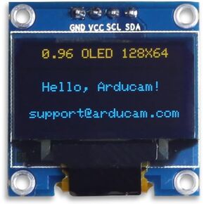 وحدة OLED 0.96 بوصة 12864 128x64 أصفر أزرق SSD1306 سائق I2C لوحة عرض تسلسلية ذاتية الإضاءة لاردوينو راسبيري بي بيكو in Kuwait