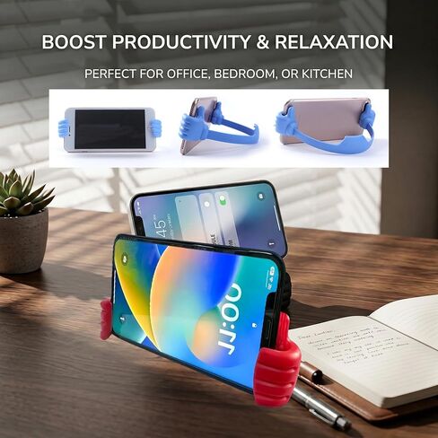 1pcs Creative Phone Stand, Thumb Holder, Lazy Stand for Android iPhone Stand, Desk Fun Birthday Gifts (Purple) in Saudi Arabia