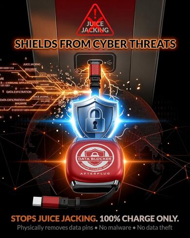 كابل حجب البيانات USB-C قابل للسحب - مقبس مضاد للعصير، شحن فقط للشحن السريع الآمن بقدرة 240 وات PD، طول 5 مراحل (3.3 قدم) لأجهزة MacBook وiPhone 15/16/17 وiPad والمزيد in Kuwait