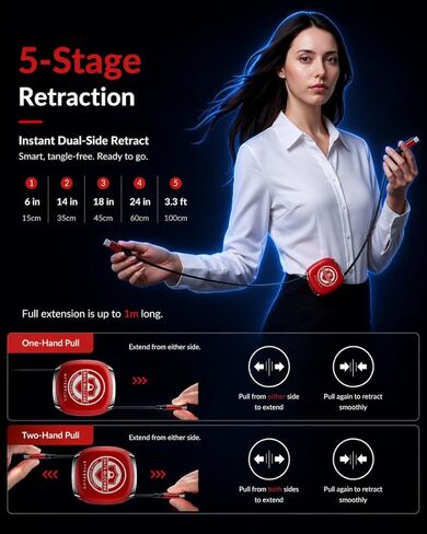 كابل حجب البيانات USB-C قابل للسحب - مقبس مضاد للعصير، شحن فقط للشحن السريع الآمن بقدرة 240 وات PD، طول 5 مراحل (3.3 قدم) لأجهزة MacBook وiPhone 15/16/17 وiPad والمزيد in Kuwait