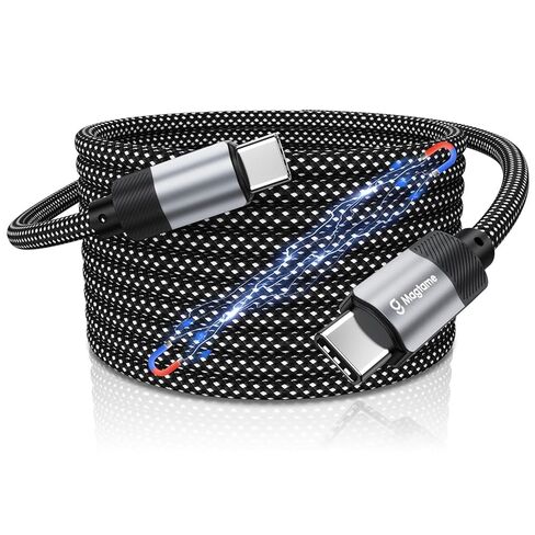 كابل USB C، كابل USB مغناطيسي A إلى USB C لهاتف iPhone 15 Pro Max Plus، كابل شحن سريع ملفوف من النايلون من النوع C لهاتف Samsung S23/S22، لأجهزة iPad، لجهاز USB C، منتج براءة اختراع التصميم الأصلي in Kuwait