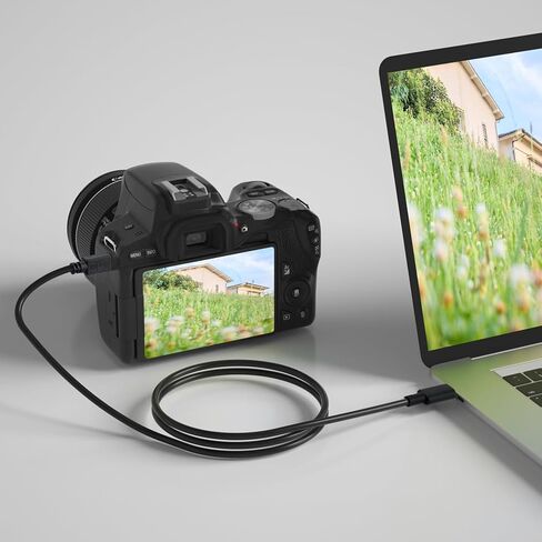 USB C Data Transfer Cable for Canon EOS Rebel T6/T6i/T7, Powershot, Vixia | Nikon D610/D90/D3000 | Mac, PC, iPhone, iPad Photo Transfer in Kuwait