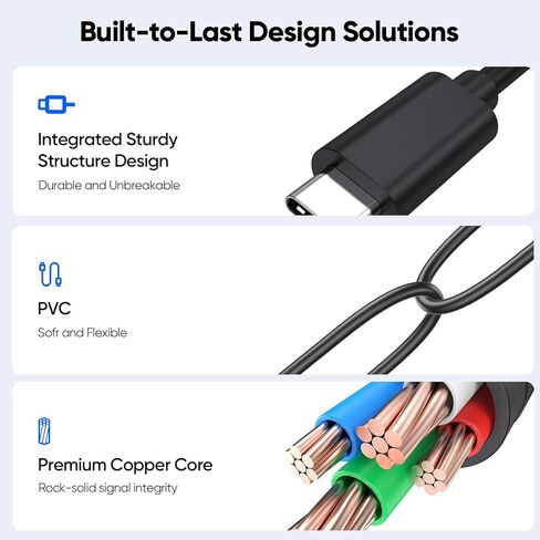 كابل بيانات USB C بطول 3 أقدام، سلك USB C 3.2 الجيل الثاني مع نقل بيانات بسرعة 10 جيجابت في الثانية وشحن سريع 60 وات، كابل USBC إلى النوع C Android Auto لأجهزة iPhone 17/16/15 Galaxy S25/24 Protable SSD iPad Air/Pro إلى الكمبيوتر المحمول in Kuwait