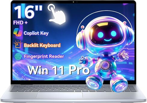 Dell 16 DC16251 Touchscreen Laptop for Business & Study, Intel Core 7 150U, 32GB DDR5, 1TB SSD, 16:10 FHD+ (1920 x 1200) IPS 300 Nits, Windows 11 Pro, AI Copilot, Fingerprint Reader, Backlit Keyboard in Kuwait