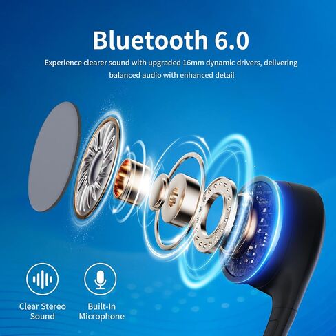 Bone Conduction Sports Headphones – 27g Ultra-Light Frame for All-Day Comfort, Bluetooth 6.0, Immersive Sound, Crisp Calls & Video, Trendy Black-Gray, Perfect for Cycling, Gym, Outdoor Sports in Kuwait