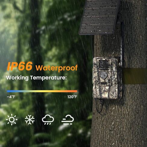 كاميرات HOSAFE.COM 4G LTE الخلوية، كاميرا ألعاب لاسلكية مع وقت تشغيل 0.2 ثانية، كاميرات تعمل بالطاقة الشمسية مع حركة رؤية ليلية نشطة مقاومة للماء، الأشعة تحت الحمراء غير متوهجة، IP66 للحياة البرية in Kuwait