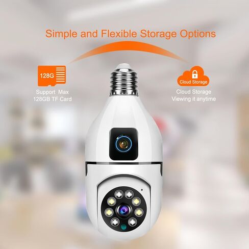 Smart Security Camera, Pan-Tilt 2.4GHz Wi-Fi, Detection, Color Night Vision, Indoor/Outdoor, App Live View(Plug-in Power) in Kuwait