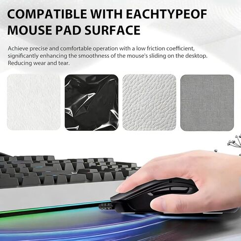 مجموعتان من زلاجات الماوس السلكية Pulsefire Haste 2، أقدام بديلة PTFE متوافقة مع ماوس الألعاب HyperX Pulsefire Haste2 السلكي (غير مناسب لـ Haste2 Wireless) ماوس الألعاب (0.7 مم/أبيض) in Kuwait
