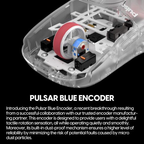 Pulsar Gaming Gears - إصدار محدود فائق الوضوح: ماوس ألعاب لاسلكي X2H، متماثل، خفيف الوزن للغاية 1.90 أونصة (54 جرام)، PAW3395 26 كيلو نقطة لكل بوصة، مفتاح بصري (متوسط، فائق الوضوح) (متجدد) in Kuwait