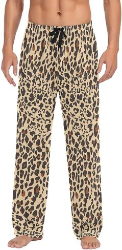 ALAZA Men's Leopard Skin Patern Sleep Pajama Pant in Saudi Arabia