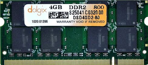 DOLGIX 4GB DDR2 800MHz (PC2-6400) Pin-200 Laptop Memory Module RAM Upgrade in Kuwait