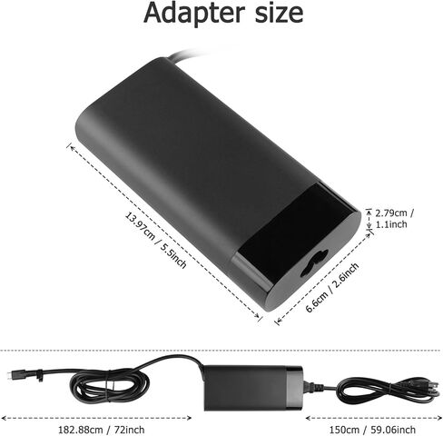 28V 5A 140W USB Type-C Charger Compatible with HP OMEN Transcend Gaming 14-fb0000 14T-FB000 14-FB023DXX 14-FB0008CA 14-FB0000CA PA-1141-08HT N22282-001 Gaming Charger Adapter in Kuwait