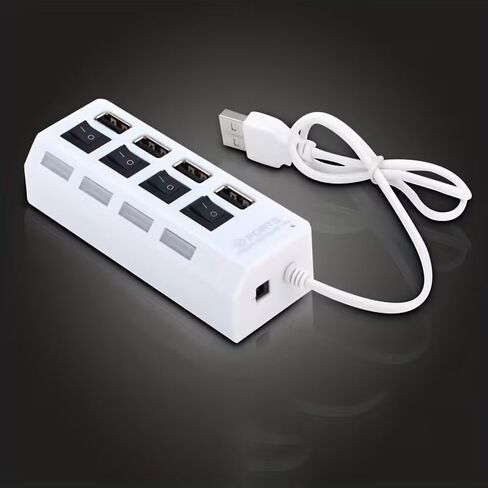 موزع USB ذو 8 منافذ، 4 منافذ USB 4 من النوع C 25 وات، موزع USB محمول لأجهزة الكمبيوتر المحمول والكمبيوتر الشخصي والأجهزة اللوحية والهواتف الذكية in Kuwait