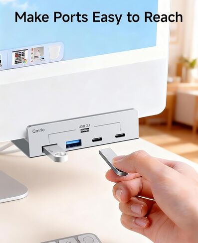 موزع USB 3.1، موزع USB بمشبك بسرعة 10 جيجابت في الثانية مع منفذي بيانات USB-A، ومنفذين USB-C مع منفذ إمداد طاقة إضافي (فضي) in Kuwait