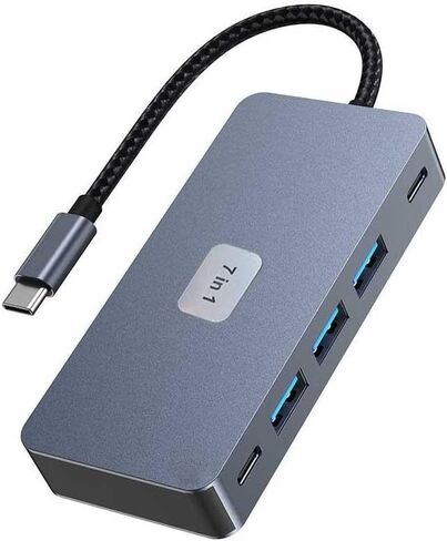 محول تلفزيون بمنفذين HDMI 7 في 1 USB C Hub Type-C PD شاحن متوافق مع Samsung Galaxy Z Fold7، محول جهاز عرض الصوت والفيديو in Kuwait