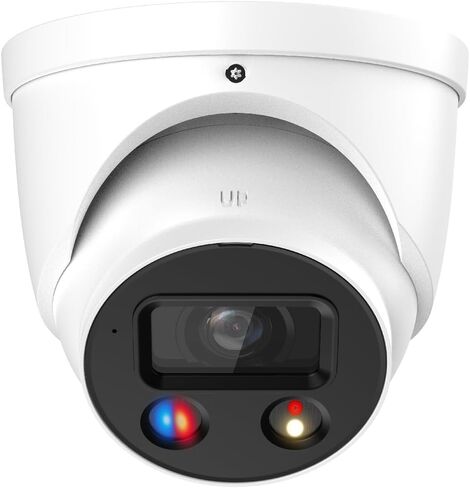 كاميرا برج PoE TiOC بدقة 4 ميجابكسل IPC-HDW3449H-AS-PV، كاميرا أمان شبكة الردع النشطة المزدوجة الخفيفة الذكية لـ N43BU82، إنذار نشط وتحليلي، عدسة ثابتة 2.8 مم، أبيض in Kuwait