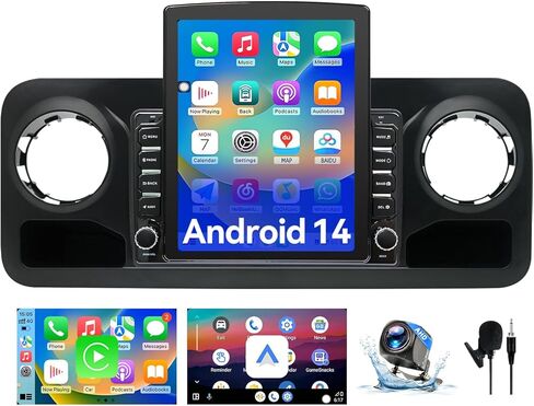 Android 14 Car Radio Compatible with Mercedes-Benz Sprinter 2019-2021,4G+64G,9.7" Touch Screen Car Stereo with Wireless Carplay&Android Auto,Blue-Tooth/GPS/Navigation/FM/SWC/Mirror Link in Kuwait