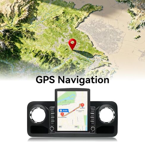 Android 14 Car Radio Compatible with Mercedes-Benz Sprinter 2019-2021,4G+64G,9.7" Touch Screen Car Stereo with Wireless Carplay&Android Auto,Blue-Tooth/GPS/Navigation/FM/SWC/Mirror Link in Kuwait