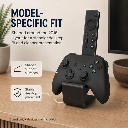 SplashNColor Remote Controller Stand Compatible with Nvidia Shield 2016 – Desktop Media Organizer | Dual Slot Holder for Streaming Remote and Game Pad Storage in Kuwait