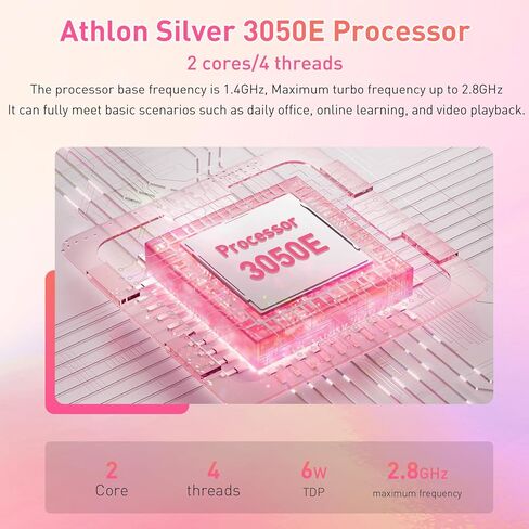 كمبيوتر محمول Auusda مقاس 15.6 بوصة FHD، معالج Athlon Silver 3050E، ذاكرة الوصول العشوائي DDR4 سعة 32 جيجابايت، SSD 1 تيرابايت، WiFi 5/ USB 3.0/ Type-C/HDMI، Win 11 Pro، كمبيوتر محمول رقيق وخفيف IPS للعمل والدراسة والترفيه، وردي in Kuwait