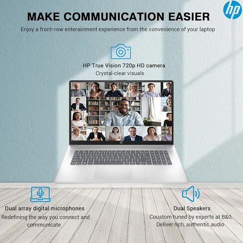 كمبيوتر محمول HP بشاشة لمس 17 بوصة، كمبيوتر محمول للأعمال بشاشة 17.3 HD+ تعمل باللمس، Intel 10-Core i7، Windows 11 Pro، لوحة مفاتيح بإضاءة خلفية | لوحة الأرقام | بصمة | واي فاي 6 | 64 جيجابايت رام 2 تيرابايت SSD | قطعة من الجبن in Kuwait
