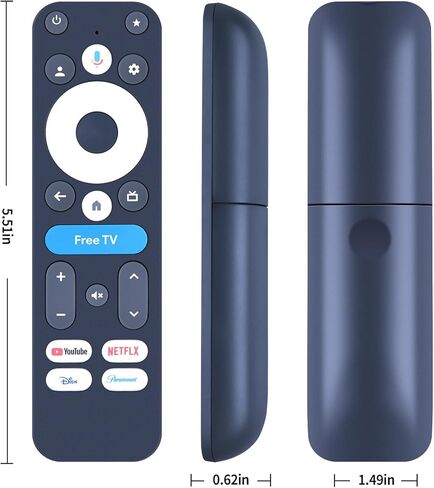 جهاز تحكم عن بعد بديل صوتي لجهاز البث Onn 4K Pro 100135769 (2024)، متوافق مع صندوق البث ONN Google TV 4K Pro/Plus (أسود) in Kuwait
