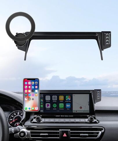 Car Phone Holder for 2021-2023 Kia Seltos Accessories 8/10.25-Inch Screen Fixed Clip, 360° Rotation Phone Mount Compatible with MagSafe, Cell Phone Holder Does Not Affect Air Vent in Kuwait