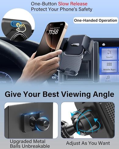 SKYLOTEC Phone Mount Cubby Insert for Ford Maverick 2022 2023 2024 Accessories, Cell Phone Holder Storage Box Kit, Automobile Cradles Phone Base Not Block Air Vent in Kuwait