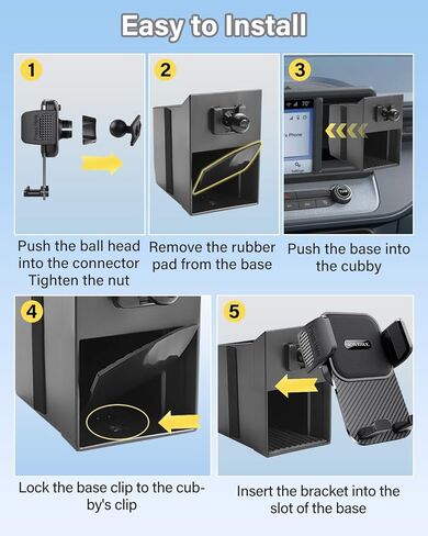 SKYLOTEC Phone Mount Cubby Insert for Ford Maverick 2022 2023 2024 Accessories, Cell Phone Holder Storage Box Kit, Automobile Cradles Phone Base Not Block Air Vent in Kuwait