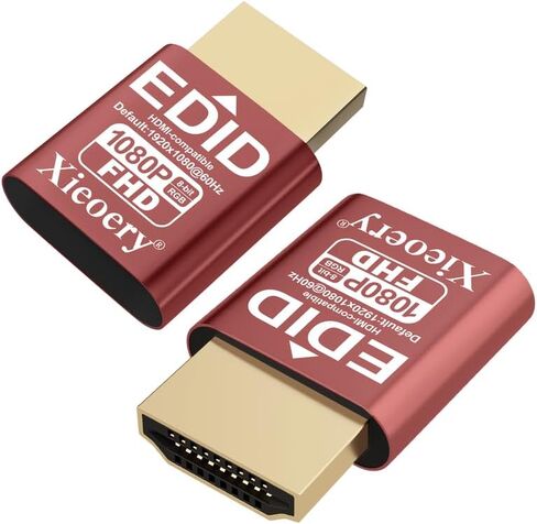 HDMI 2.1 4K 120Hz HDR EDID Emulator, 8-Bit Deep Color Dummy Plug with 1600 Nits Peak Brightness, Default 3840×2160@60Hz Virtual Display for Headless in Kuwait