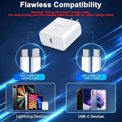 شاحن سامسونج فائق السرعة 36 واط، 2 حزمة شاحن هاتف أندرويد بلوك نوع C شاحن شحن سريع USB C نوع C شاحن حائط محول طاقة لهاتف Samsung Galaxy S26 Ultra/S26+/S25 Ultra/S25/S24/S23/S22/S21 in Kuwait