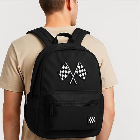Checkered Flag Chequered auto car Racing Rockabilly Embroidered Iron on Patch Applique in Saudi Arabia