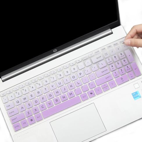 غطاء لوحة المفاتيح لجهاز الكمبيوتر المحمول 2025 HP AI 15 بوصة 15-fd2077nr & HP Laptop AI 17 بوصة 17-cn كمبيوتر محمول 17t-cn500 17-cn5037nr 17 بوصة غلاف حماية للوحة مفاتيح الكمبيوتر المحمول، تصميم أمريكي شفاف in Kuwait