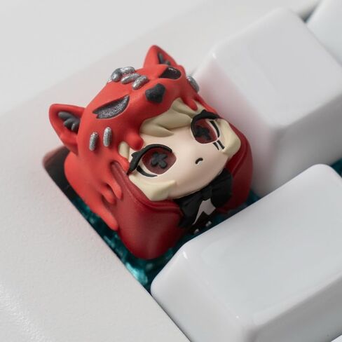 Artisan Keycaps, Cute Kawaii Red Riding Hood-Keycaps, Shine Through Resin Handmade, Single 1U Replace Key for ESC Key Mechanical Keyboard in Kuwait
