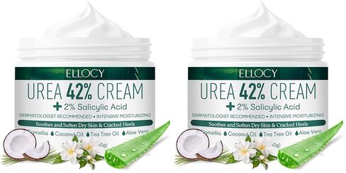 Ellocy Urea 42% Foot Cream for Dry Cracked Heels, Salicylic Acid, 5.29 Oz, Cracked Heel Repair for Dry Cracked, Callus Remover, nail repair cream, foot lotion for dry cracked feet in Kuwait