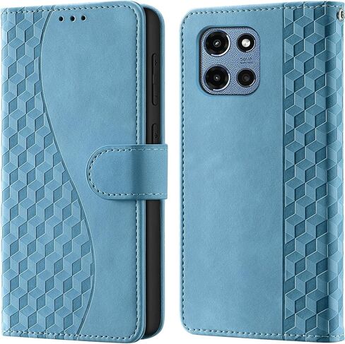 for Motorola Moto G 2025 Wallet Case with Card Holder, RFID Blocking Credit Slots Kickstand Shockproof Phone Cover Fit for Moto G 2025 Phone Case Turquoise in Saudi Arabia